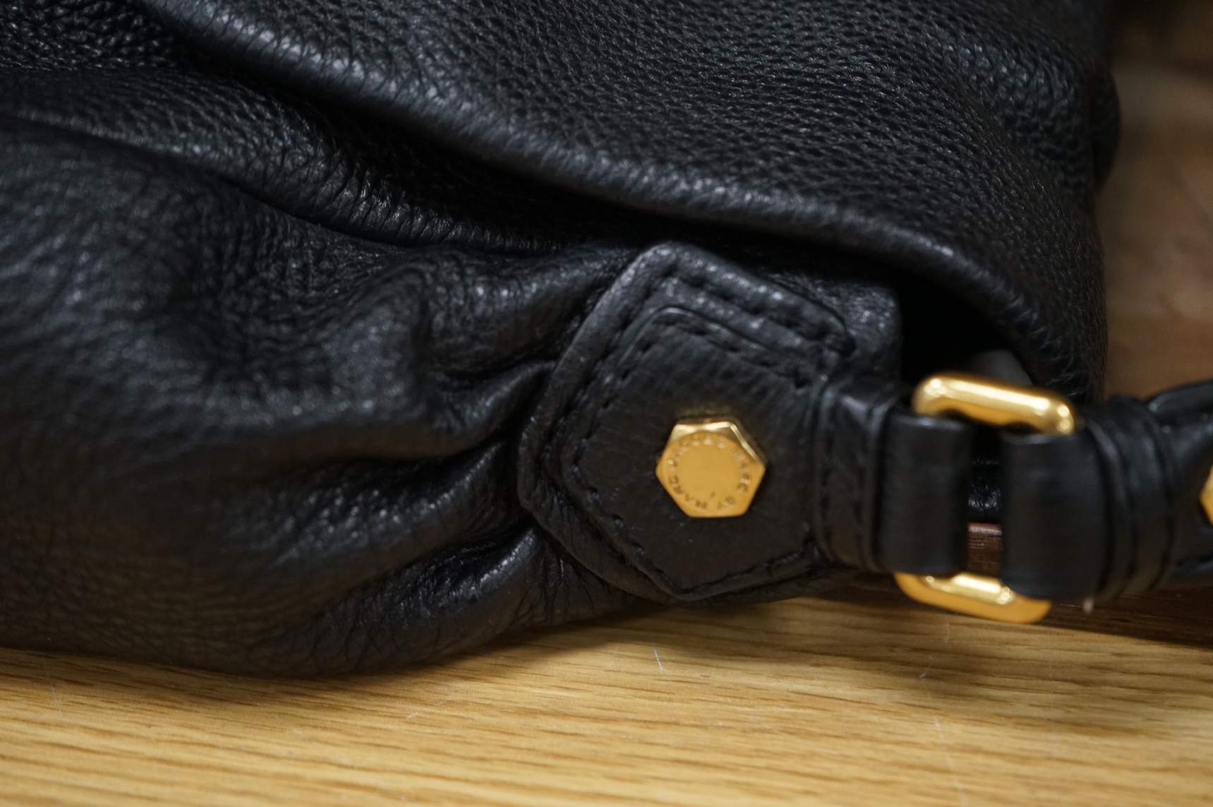 A Marc by Marc Jacobs Standard Supply handbag and an ostrich skin hand bag largest approximately 40cm wide